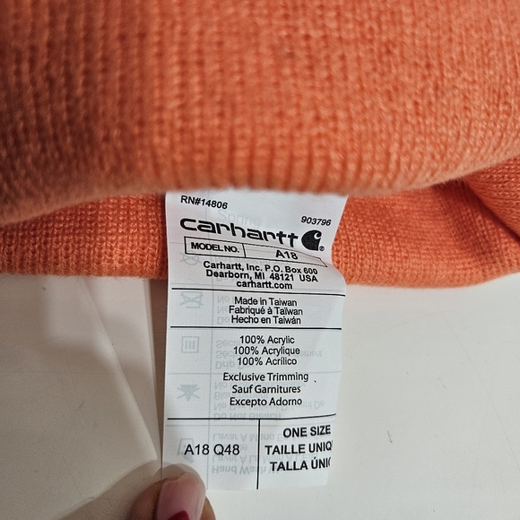 NWT Carhartt Knit Orange Beanie - Picture 5 of 6